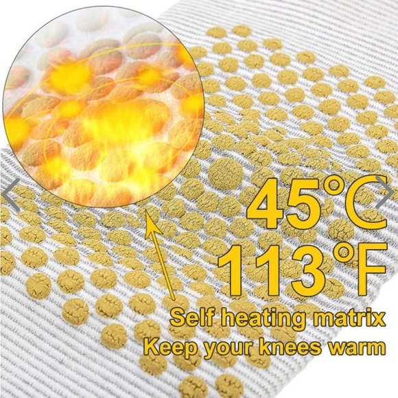 Self Heating Knee Pad Warm Socks Arthritis Joint Pain Reliefs Protection Wrap - Picture 7 of 14
